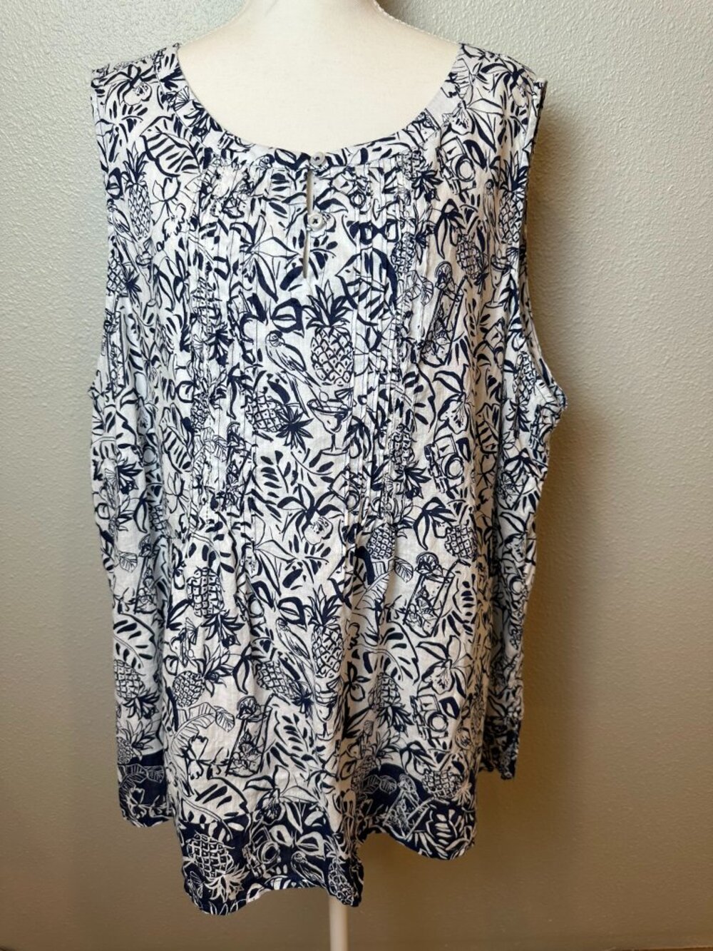 Talbots Plus 100% Linen Tropical Shell 2X